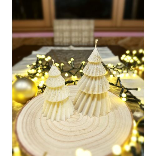 Kicsi csavart fenyő illatgyertya